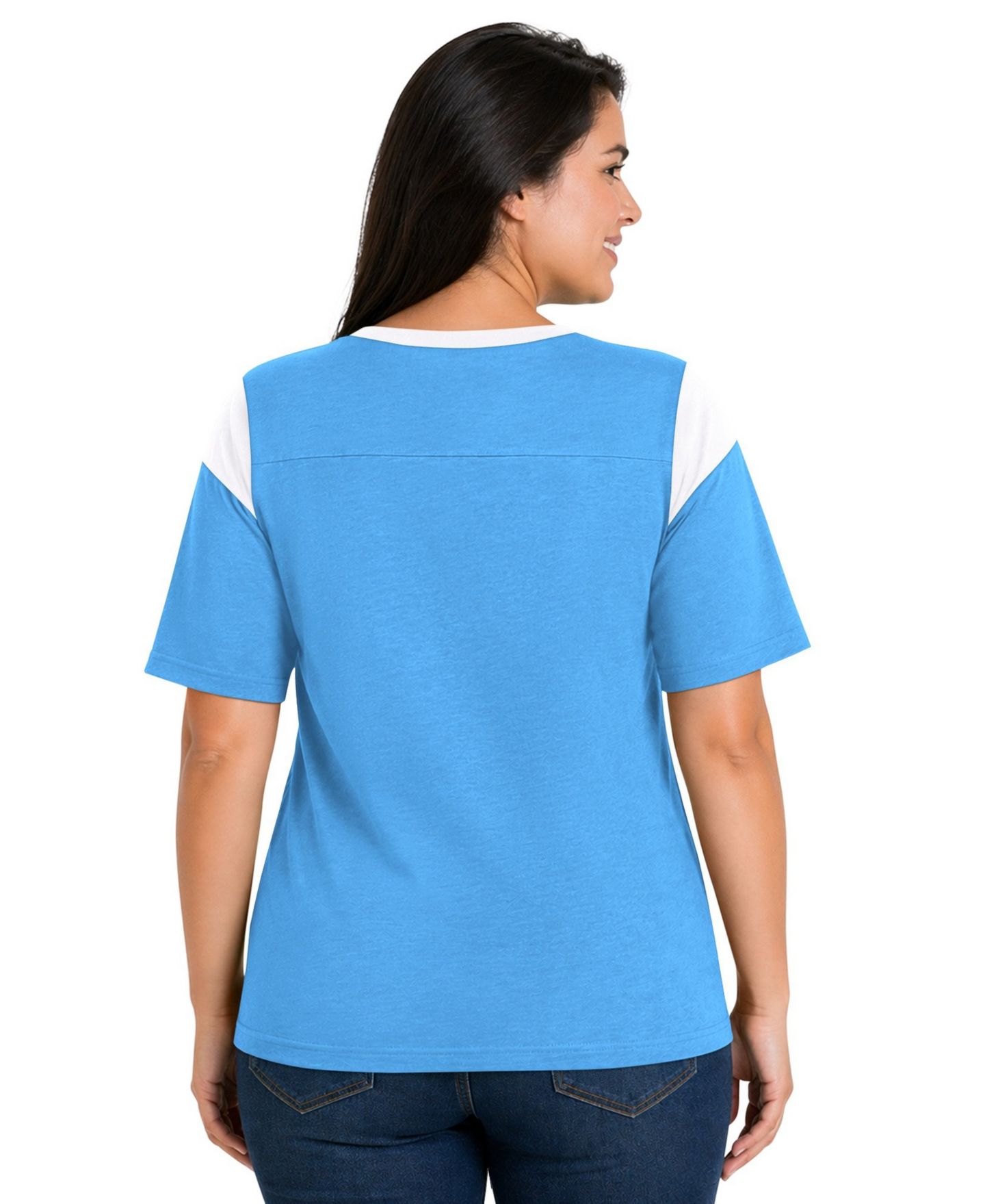 Женская футболка Starter Light Blue Tennessee Titans Plus Size Linebacker Slub — фото 3