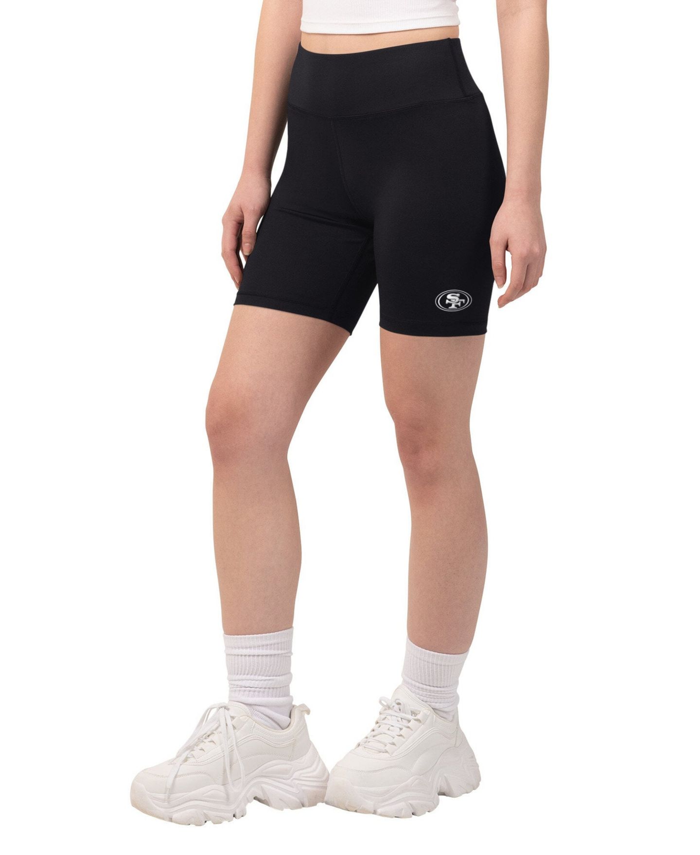 Женские шорты Starter Black San Francisco 49ers Biker — фото 1