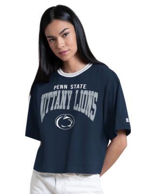Women's Navy Penn State Nittany Lions Ace Cropped T-Shirt