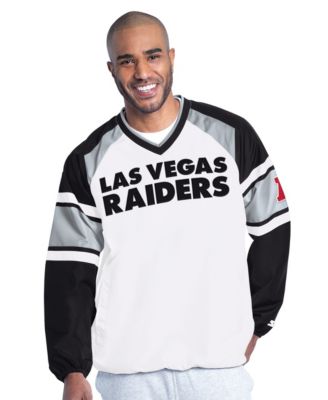 Men's White Las Vegas Raiders Infield Play Raglan Pullover Sweatshirt