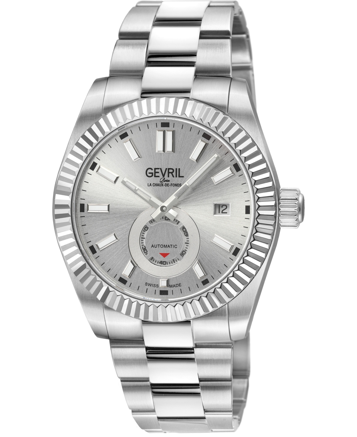 Gevril Men's Swiss Automatic West Village Stainless Steel Bracelet Watch, 40mm - Silver