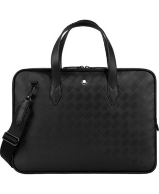 Men's Adjustable-Strap Leather Briefcase