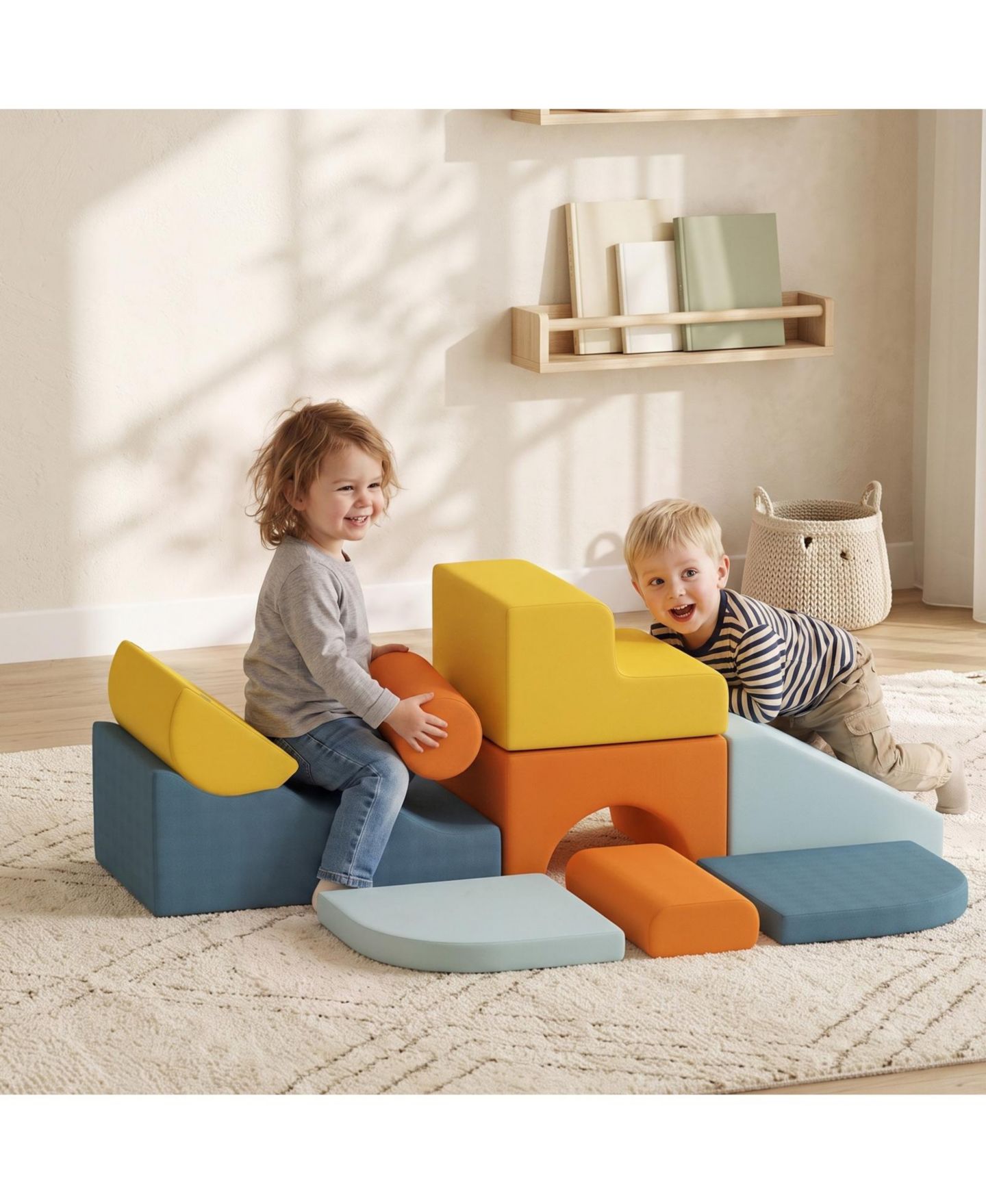 Детские конструкторы Glintex Climb and Crawl 9-Piece Soft Play Set, Ages 3-5, цвет: Разноцветный — фото 4