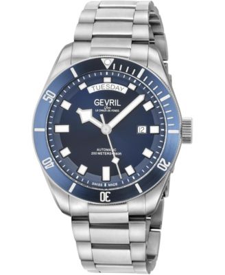 Men's Swiss Automatic Yorkville Silver Stainless Steel Bracelet Watch, 43mm