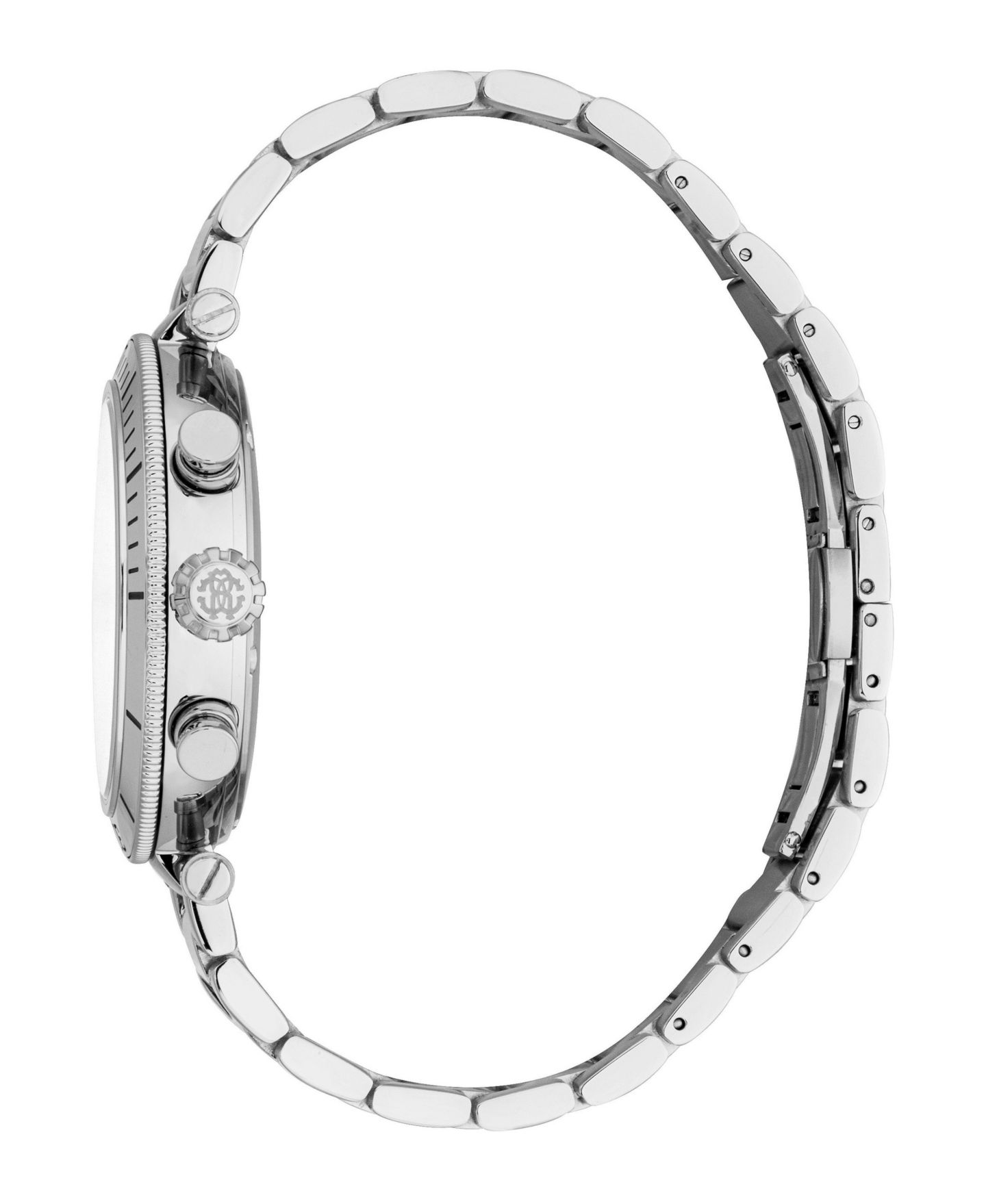 Мужские часы Roberto Cavalli Quartz Chronograph Ritmo Stainless Steel Bracelet Watch, 43mm, цвет: Серебряный — фото 2