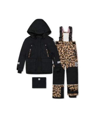 Toddler Girls' 2T-5T Teknik Hooded Waterproof-Insulated Jacket and Snow Pants, 2-Piece Set