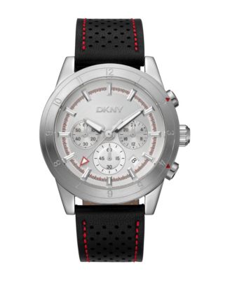 Men's Quartz Jameson Leather Strap Watch, 44mm