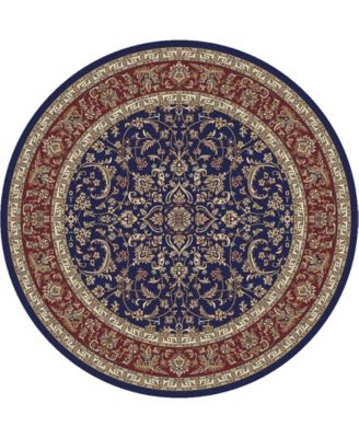Navelli Kashan 7'10" x 7'10" Round Area Rug