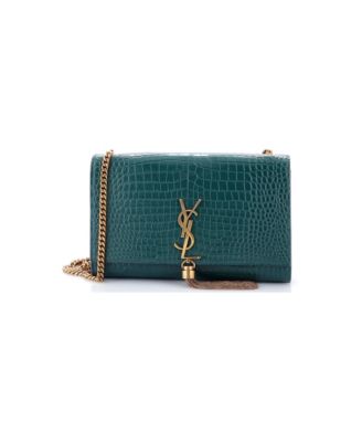 Medium Classic Monogram Tassel Crossbody Bag Embossed Leather