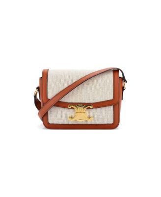 Teen Triomphe Shoulder Bag Canvas with Leather
