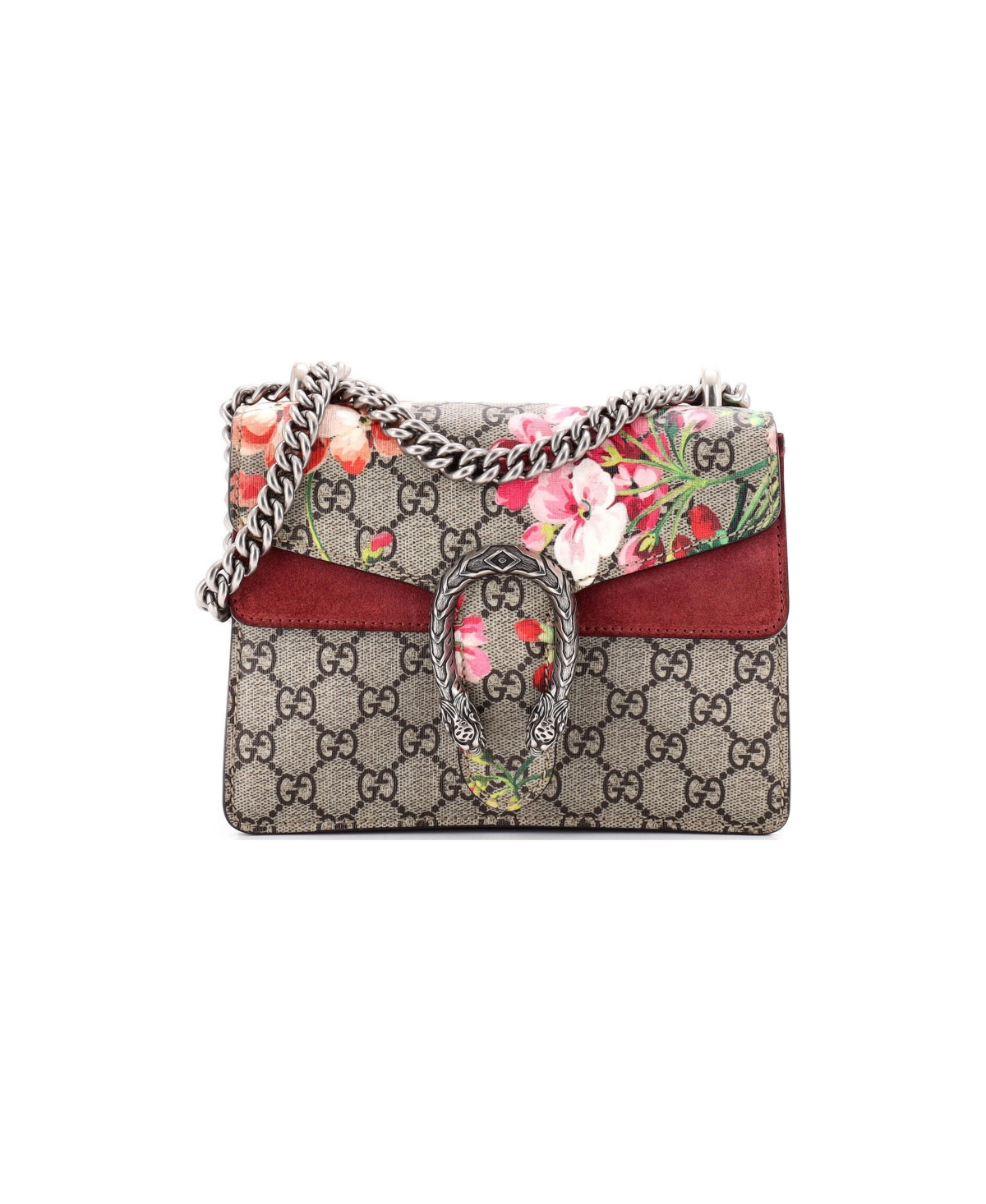 Pre-Owned Gucci Mini Dionysus Bag Blooms Print Gg Coated Canvas - Brown