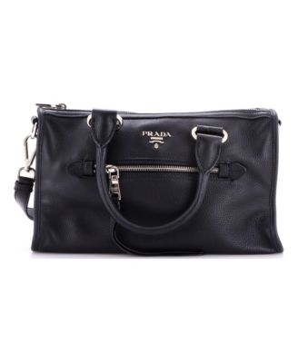 Small Front Zip Convertible Satchel Vitello Phenix