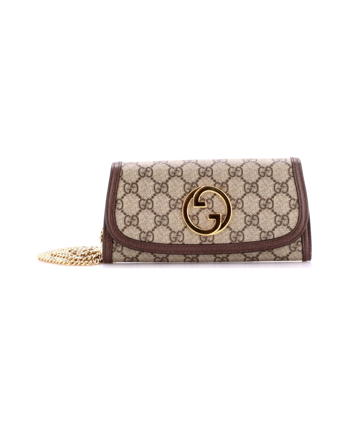 Pre-Owned Gucci Blondie Nm Continental Chain Wallet Gg Coated Canvas