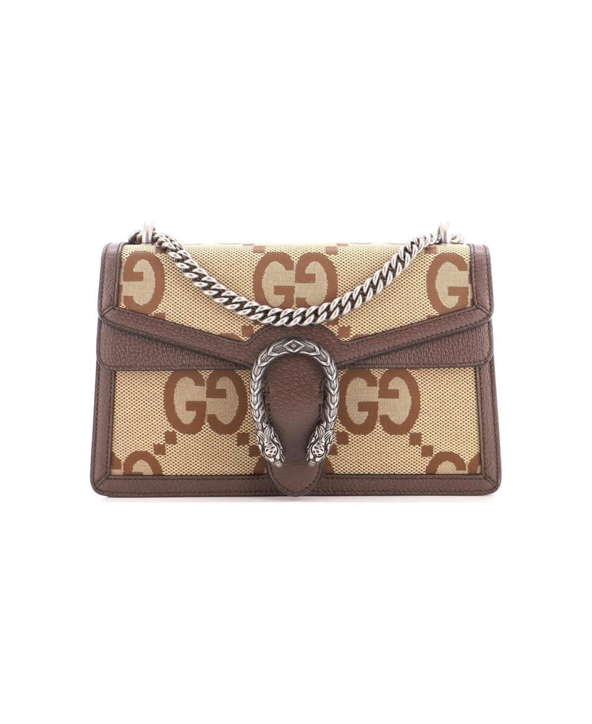Pre-Owned Gucci Small Dionysus Bag Jumbo Gg Canvas - Brown