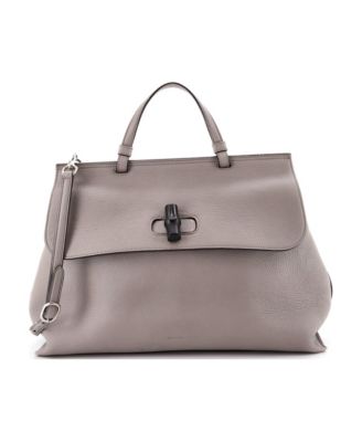 Large Bamboo Daily Top Handle Bag Leather