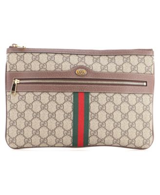 Large Ophidia Zip Pouch GG Coated Canvas