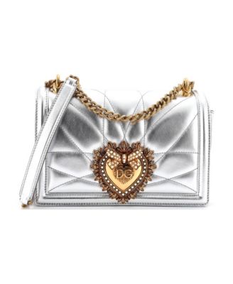 Pre-Owned Dolce and Gabbana Small Devotion Full Flap Shoulder Bag Quilted Leather