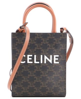 Mini Vertical Cabas Tote Triomphe Coated Canvas