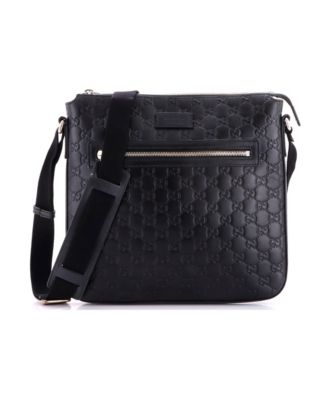 Medium Signature Zip Messenger Bag Guccissima Leather