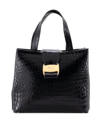 Small Convertible Vara Bow Tote Embossed Leather