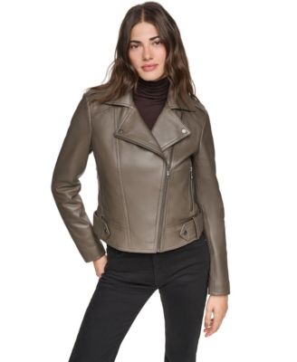 Women's LeCroy Fitted Moto Leather Jacket