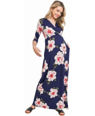 Maternity Nursing Floral Maxi Dress