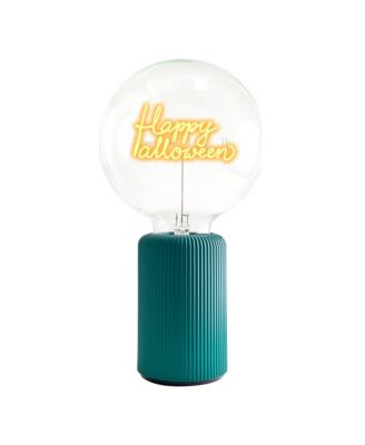 Bulb HAPPY HALLOWEEN Amber with Base Table Lamp PORTABLE Pop