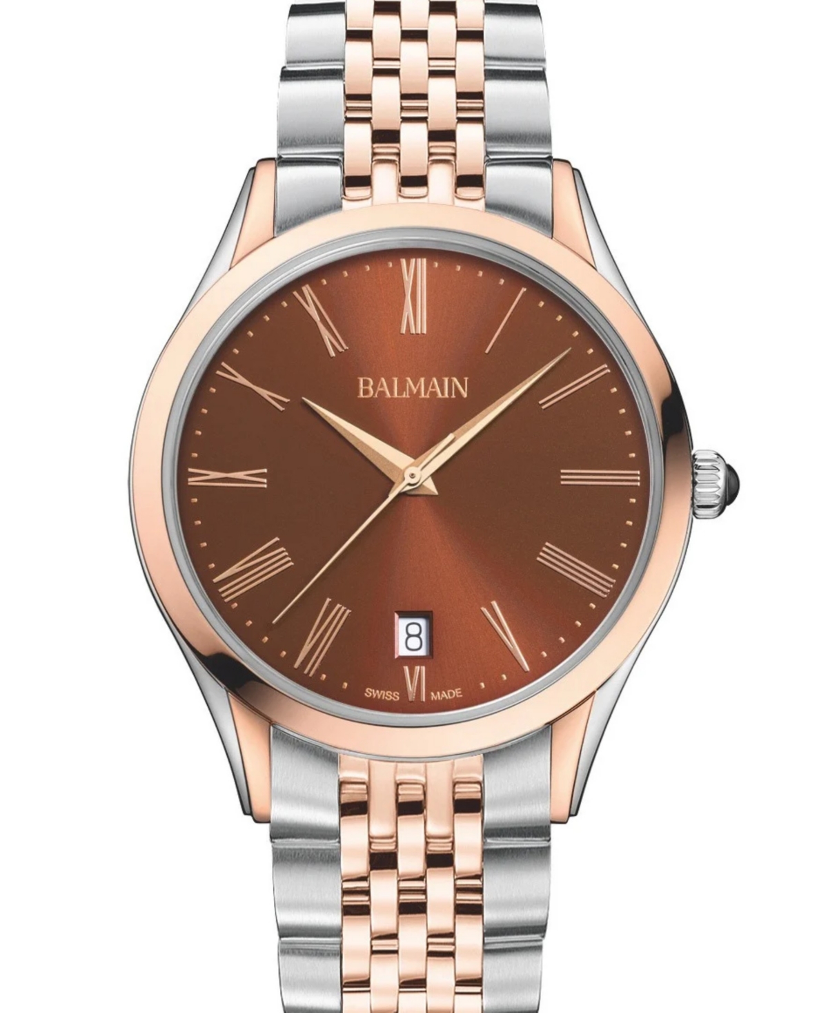 Balmain Men's Swiss Classic R Silver Stainless Steel Bracelet Watch 41mm - Two-Tone