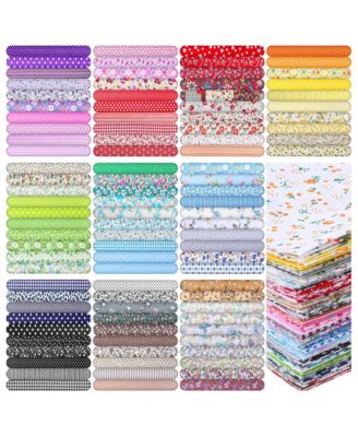 100 Pieces Precut Cotton Fabric Squares Quilting Patchwork Sewing Craft Bundles
