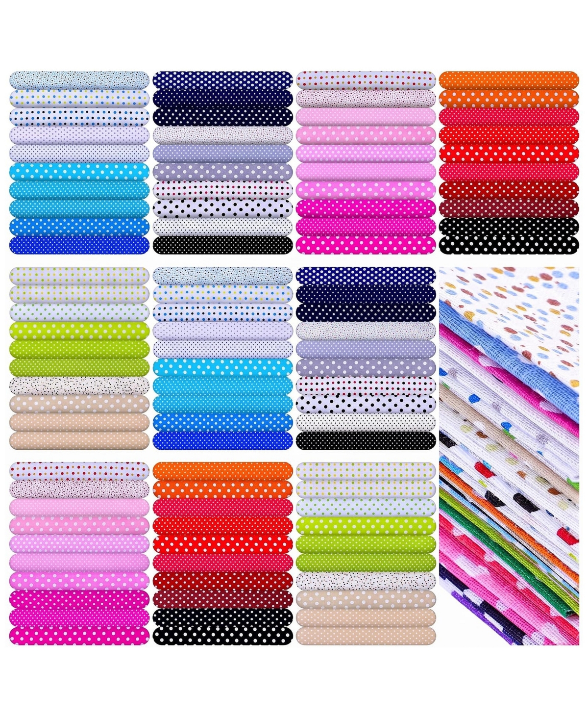 Aeelike 100 Pieces Precut Cotton Fabric Squares Quilting Patchwork Sewing Craft Bundles