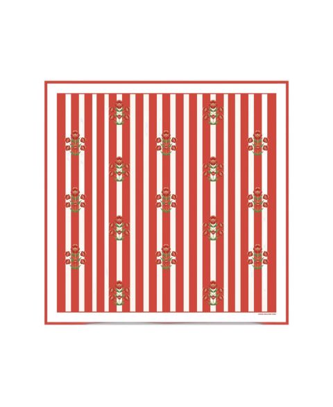 Женский шарф Jessie Zhao New York Passion Garden Double Sided Silk, цвет: Красный