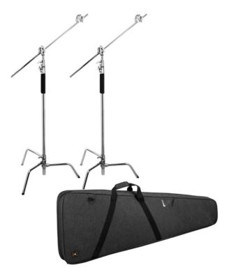 10' Century Spring-Loaded Turtle Base Light Stand Kit, 2-Pack