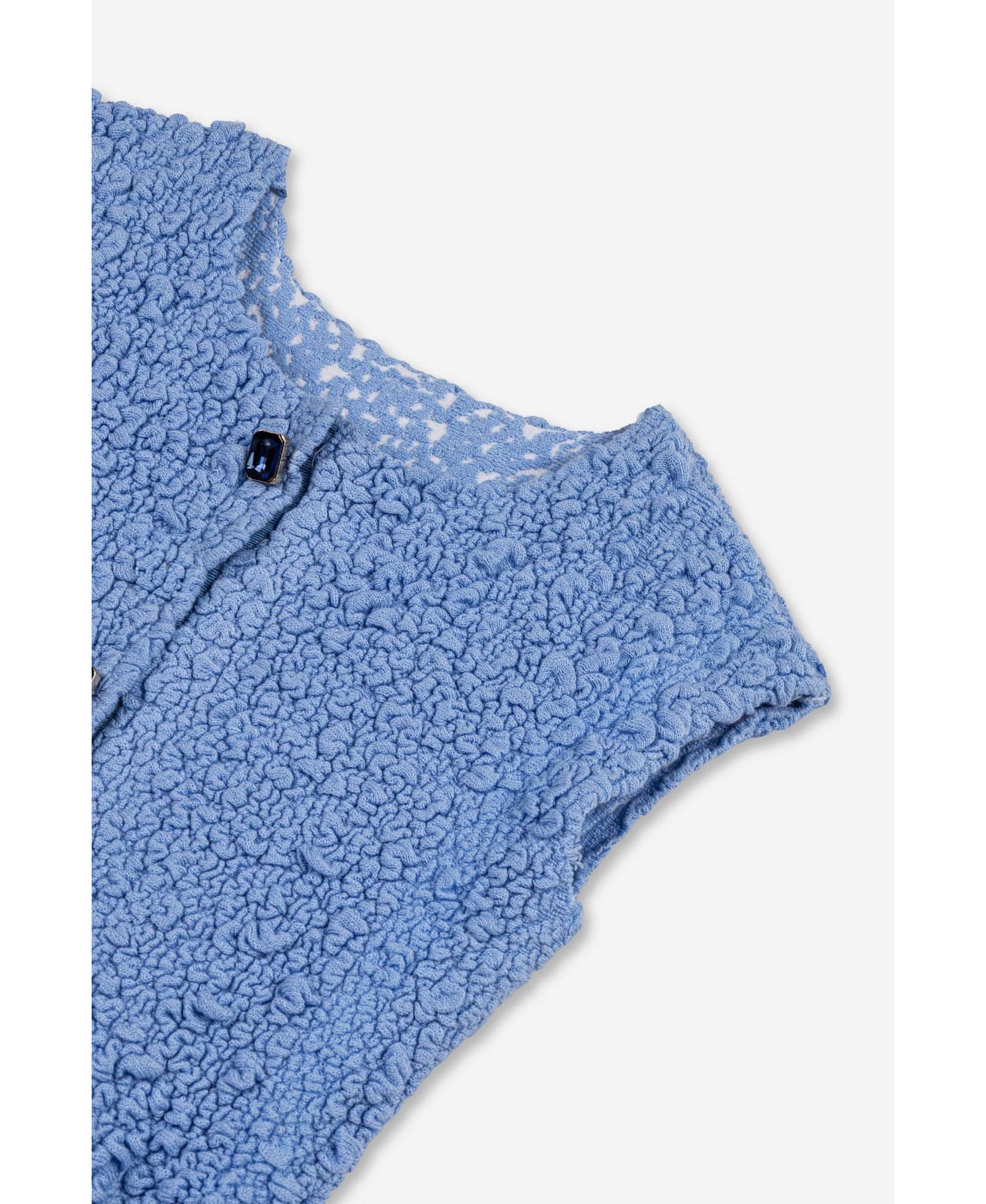 Женский топ NOCTURNE Sleeveless Crewneck Peplum, цвет: Синий — фото 7