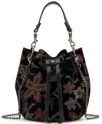 Volania Small Embroidered Bucket Bag
