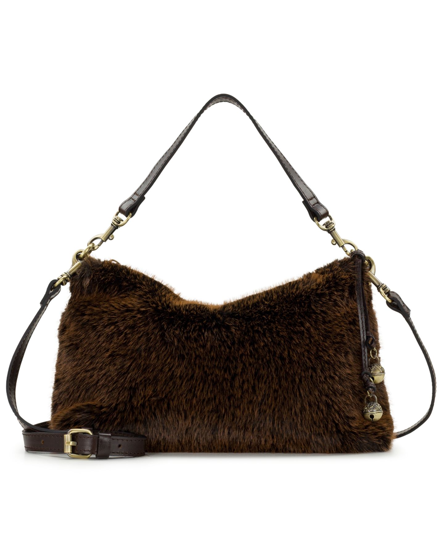 Женская сумка Patricia Nash Small Kolena Faux Fur Shoulder, цвет: Коричневый — фото 1