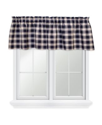 50% Polyester 50% Cotton Country Check Tailored With 1.5" Rod Pocket Window Valance 58" x 15"