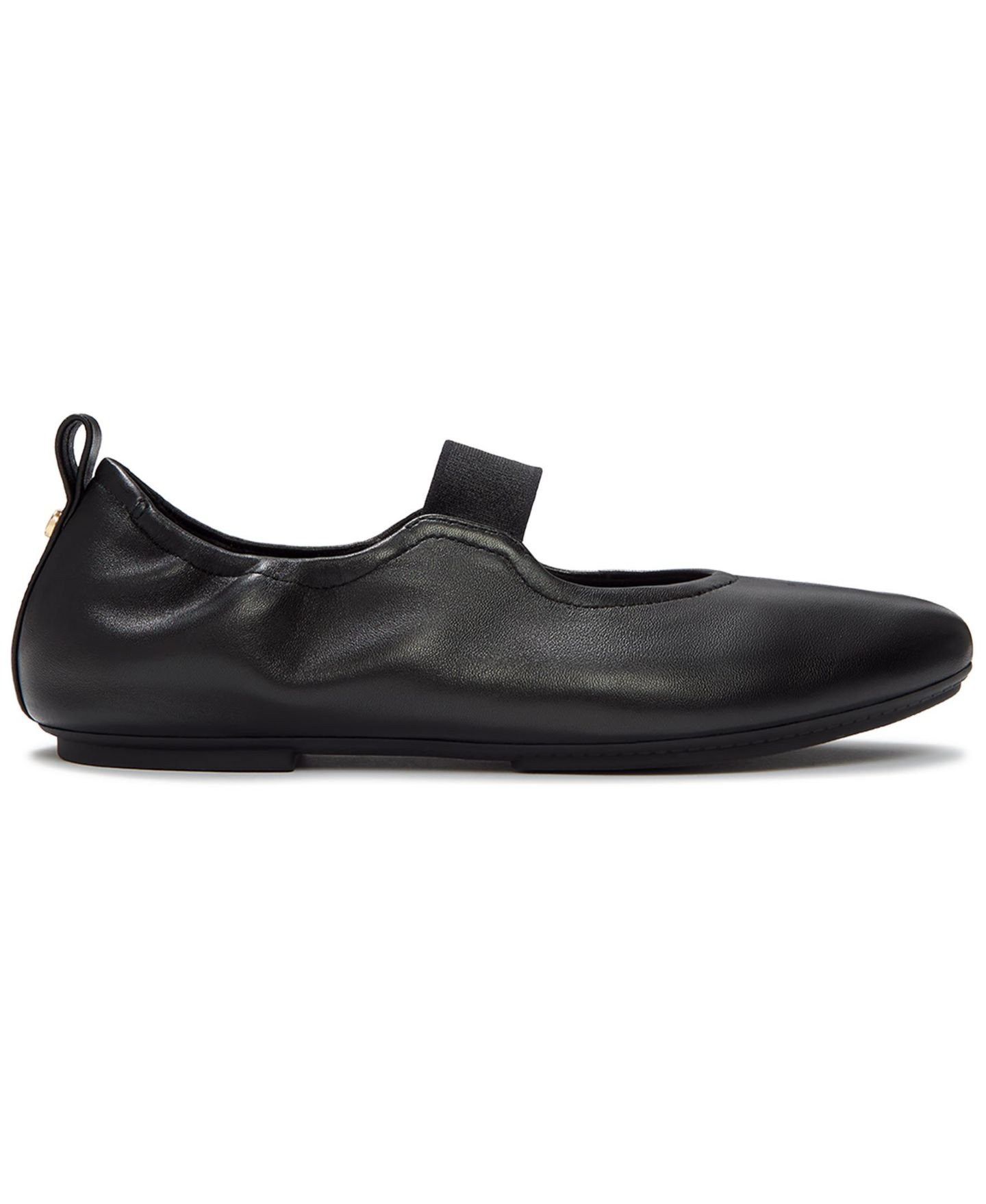 Женские балетки FitFlop Delicato Poise Round Toe Dynamicush Cushioning Mary Jane, цвет: Чёрный кожаный — фото 2