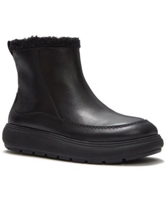 Women's iQ-ComFF Faux Shearling Arch Support Round Toe Booties