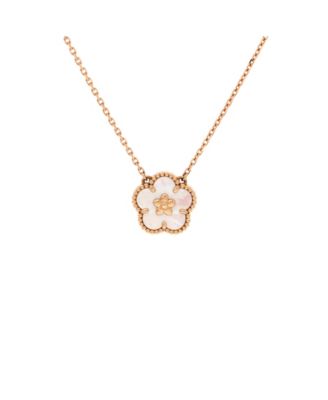 Lucky Spring Plum Blossom Pendant Necklace