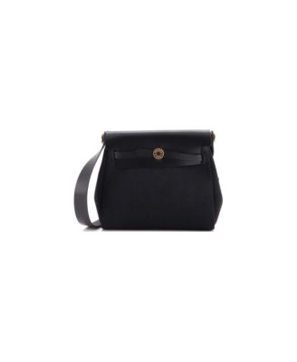 Pre-Owned HERMES 20 Herbag Zip Toile and Leather