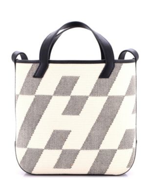 Pre-Owned HERMES 27 Cabas H en Biais Tote Canvas with Leather