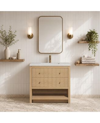 Monica 36" Bathroom Vanity Oak