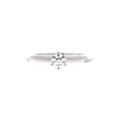 Tiffany Setting Diamond Solitaire Ring (0.22 ct.) in Platinum PT950
