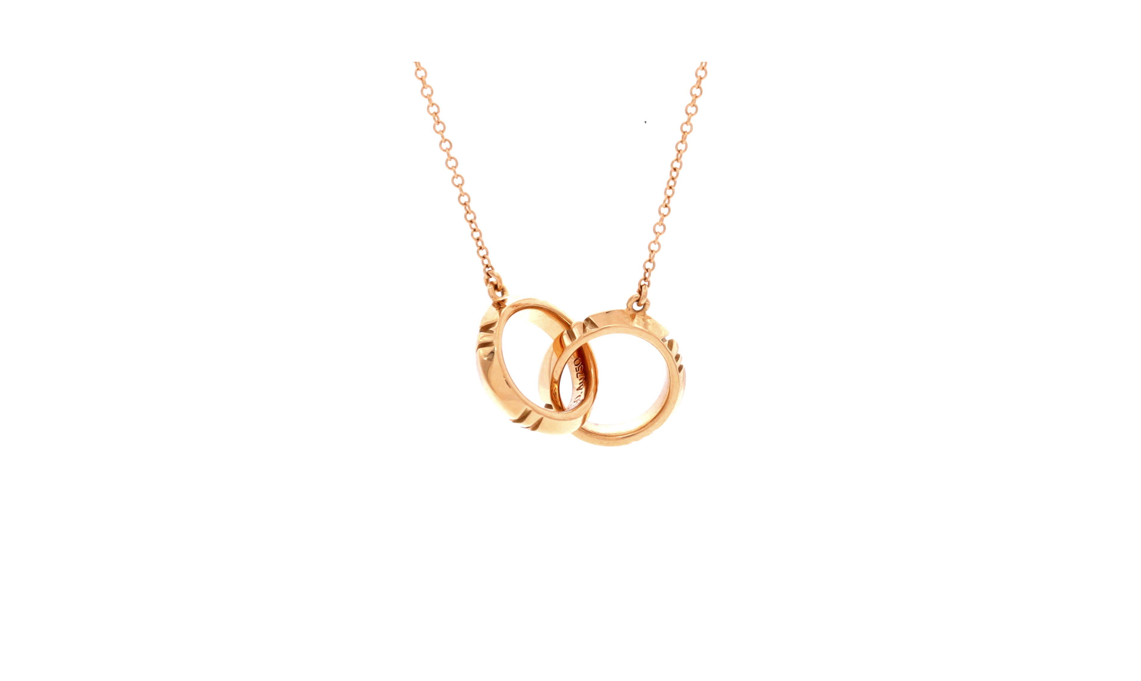 Pre-Owned Tiffany & Co Atlas X Closed Interlocking Pendant Necklace