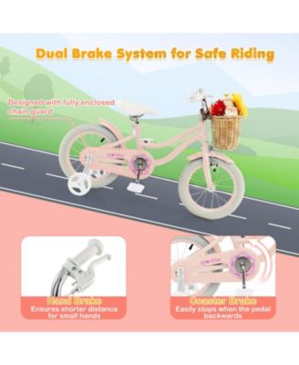 14" Kid's Bike with Training Wheels and Adjustable Handlebar Seat, for Backyard and Outdoor Active Play Ages 3 to 5 years