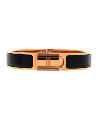Pre-Owned Herm&egrave;s Gold-Tone Enamel Bangle Bracelet