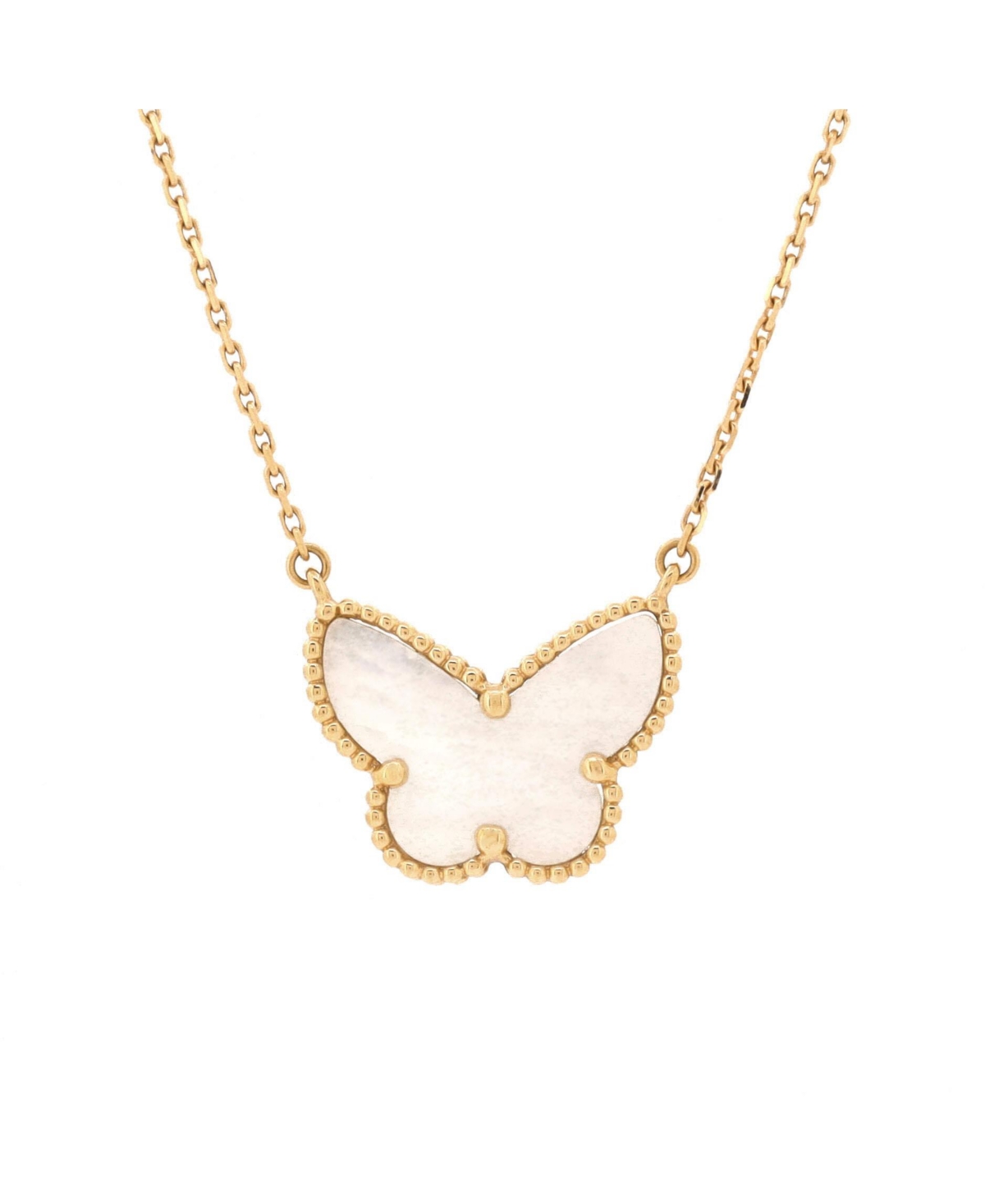 Pre-Owned Van Cleef & Arpels Lucky Alhambra Butterfly Pendant Necklace - 18k yellow gold