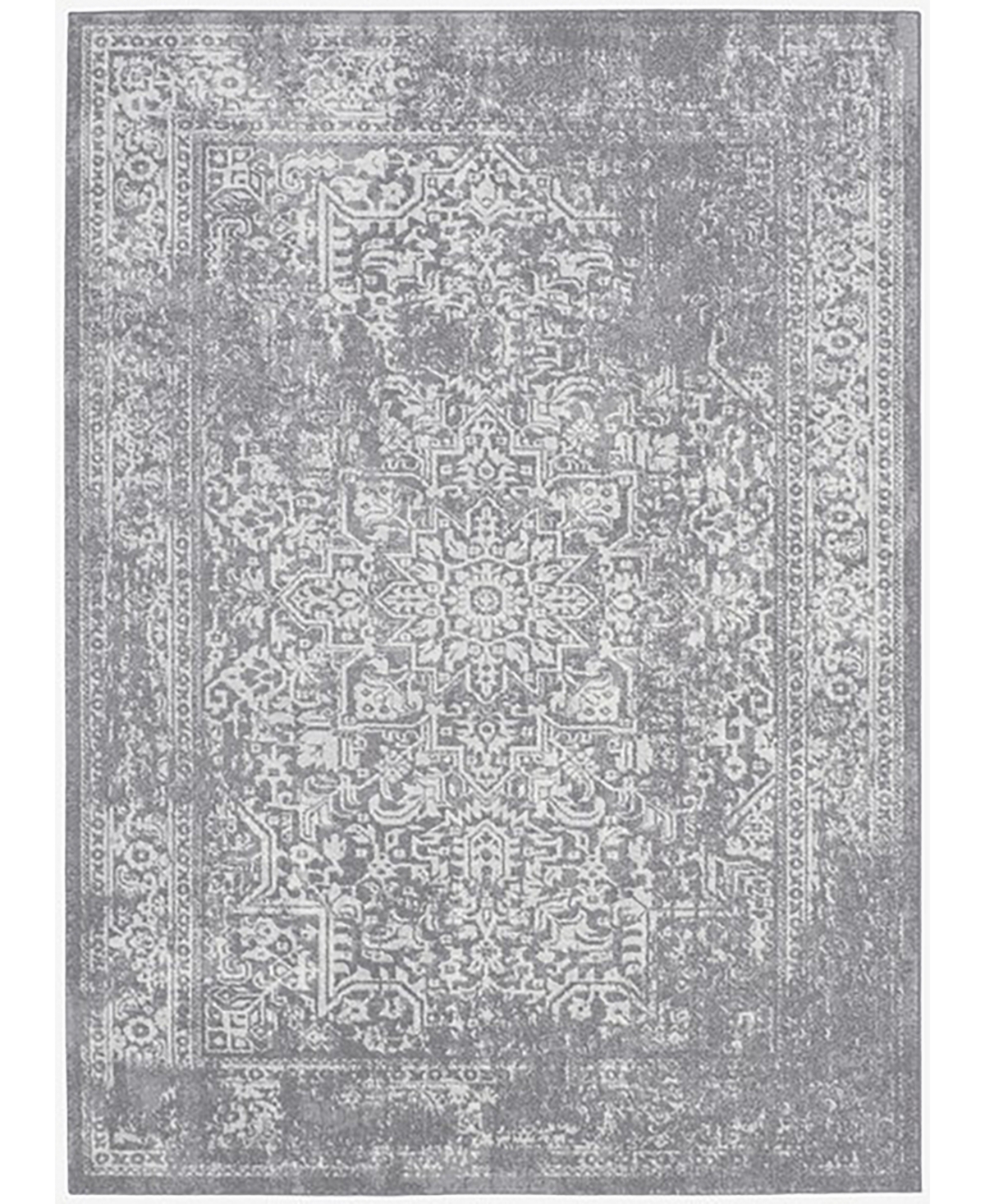 Safavieh Evoke EVK256S Silver/Ivory 5'1" x 7'6" Area Rug - Silver, Ivory