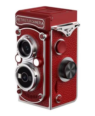 RetroSnap Mini 1080P Digital Camera - Vintage Twin-Lens Style (Red)