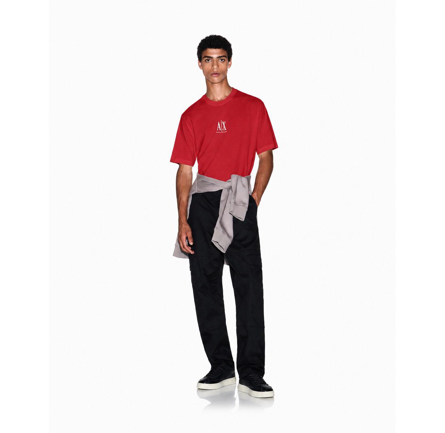 Мужская футболка A|X Armani Exchange Small Logo Icon, цвет: Чёрный — фото 13